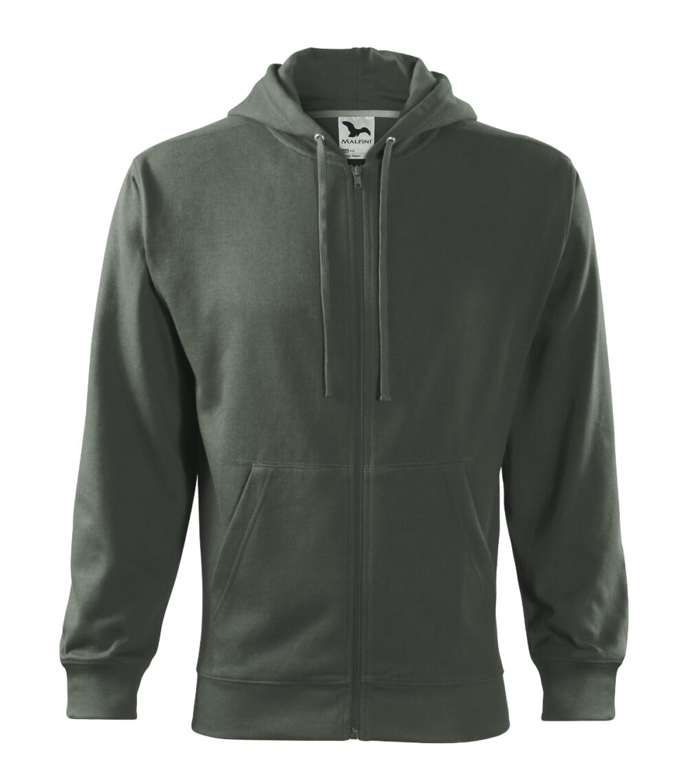 Bluza męska MALFINI Trendy Zipper — Ciemny khaki