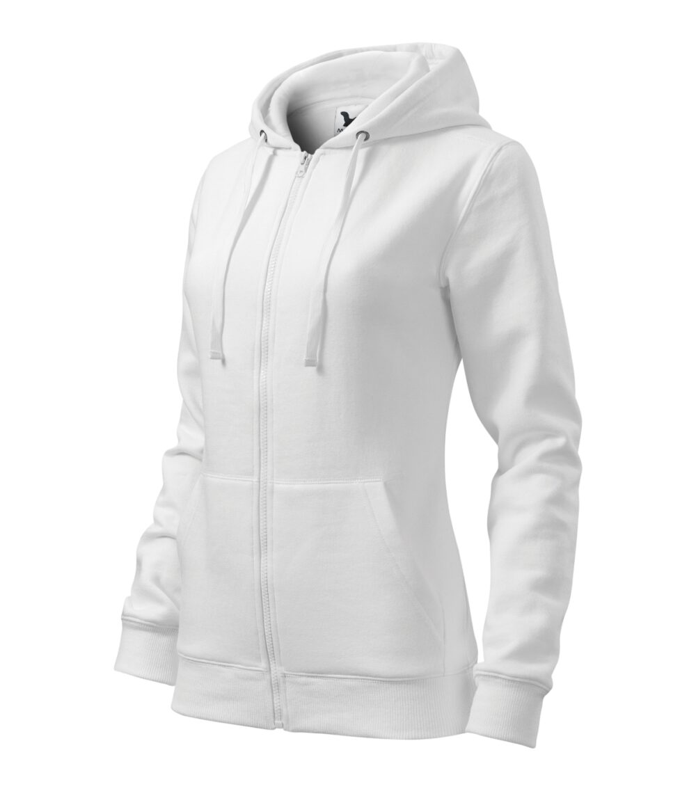Bluza damska MALFINI Trendy Zipper — Biały