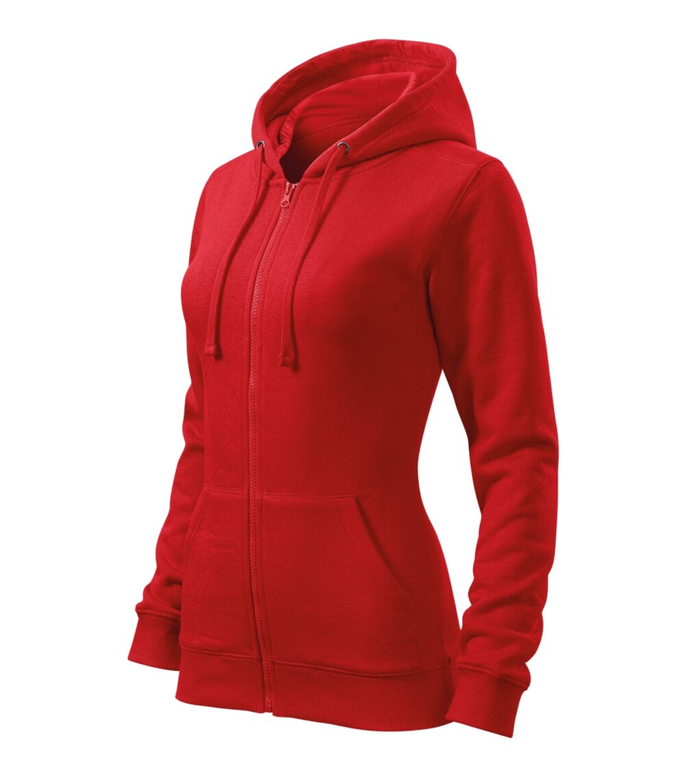 Bluza damska MALFINI Trendy Zipper — Czerwony