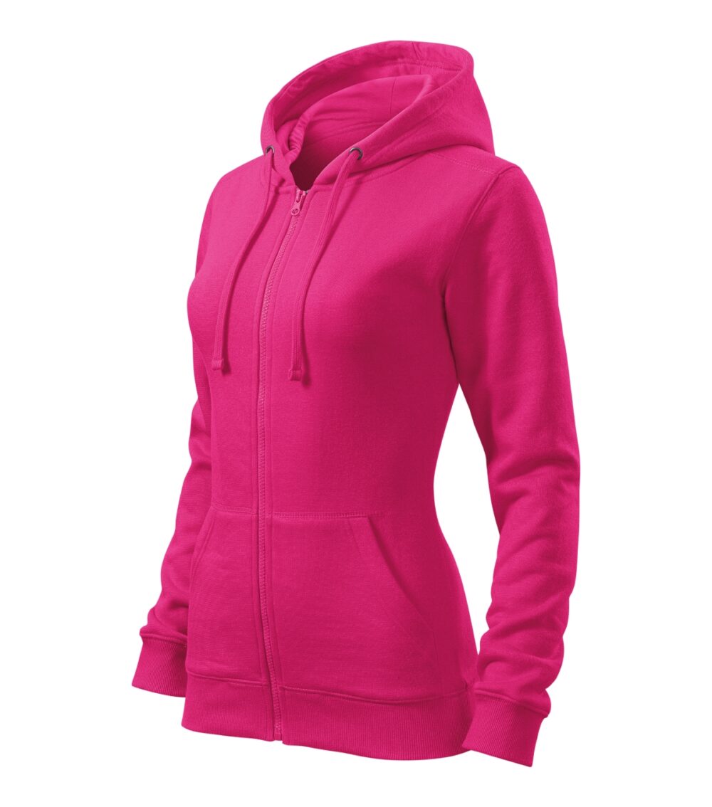 Bluza damska MALFINI Trendy Zipper — Czerwień purpurowa