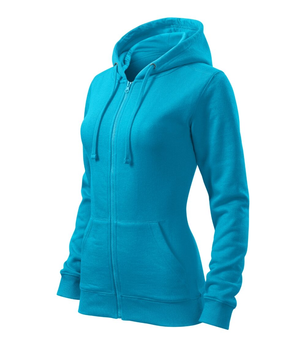 Bluza damska MALFINI Trendy Zipper — Turkus