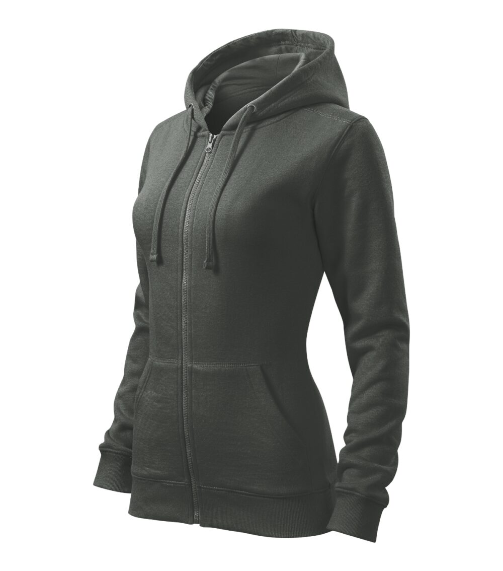 Bluza damska MALFINI Trendy Zipper — Ciemny khaki