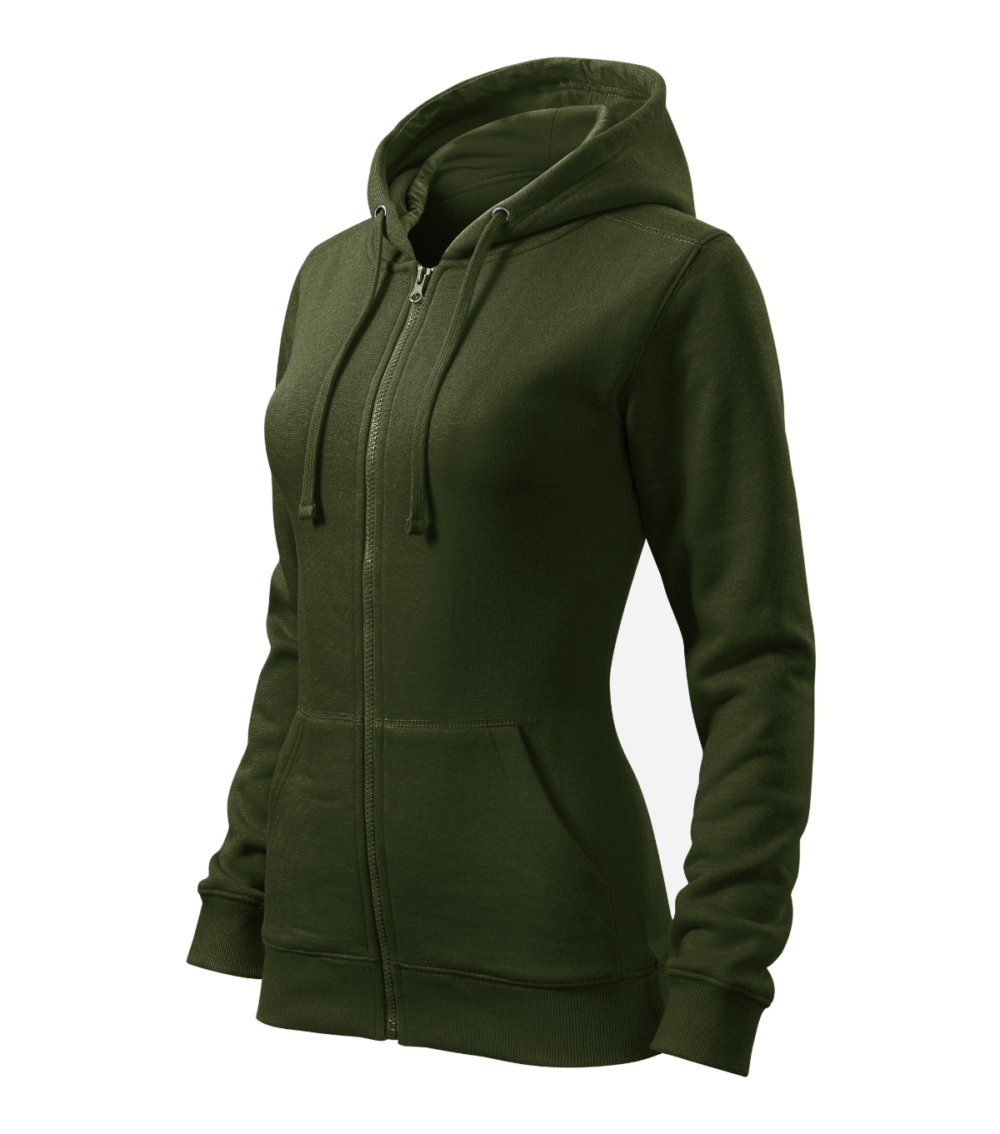 Bluza damska MALFINI Trendy Zipper — Military