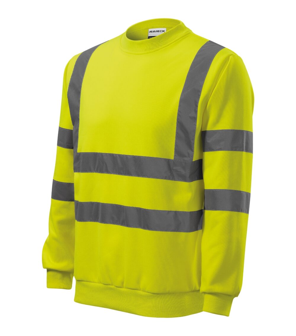 Bluza unisex RIMECK HV Essential — Fluorescencyjny żółty