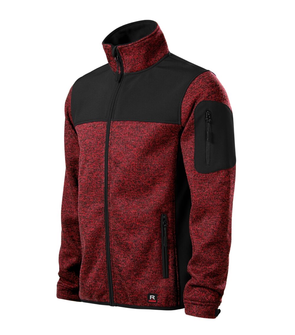 Softshell kurtka męska RIMECK Casual — Knit marlboro red