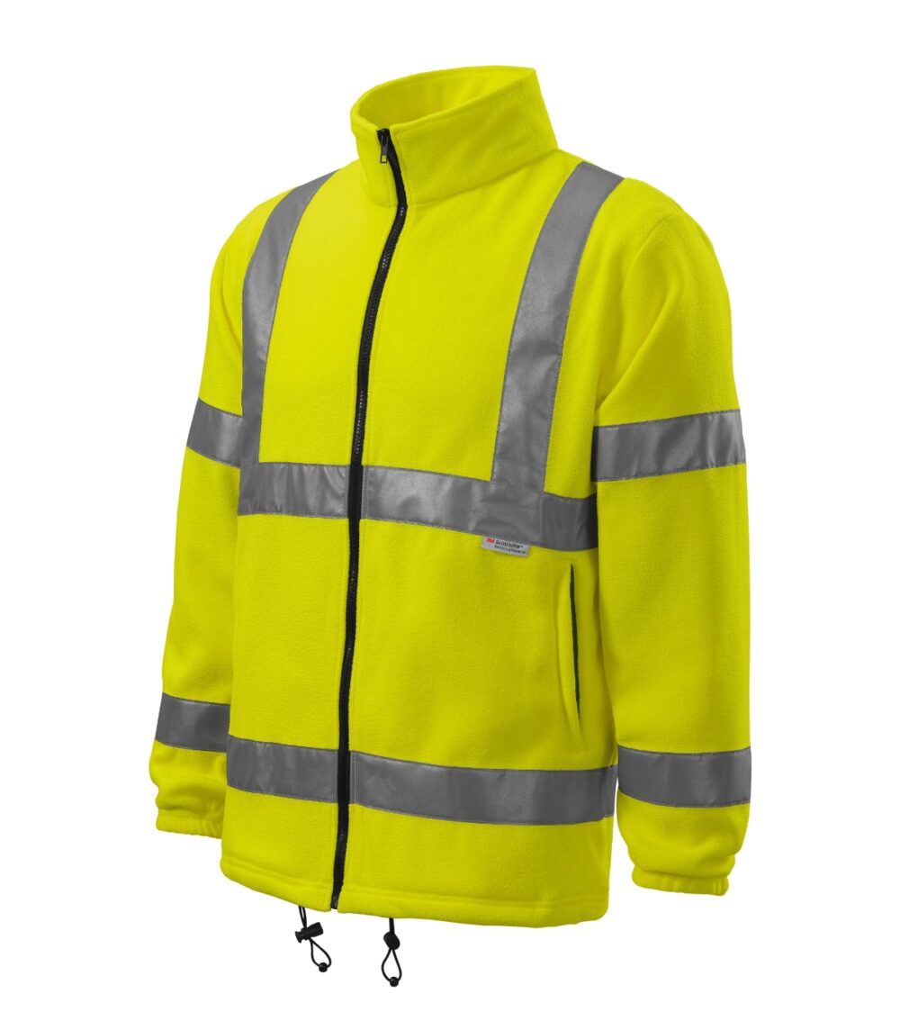 Polar unisex RIMECK HV Fleece Jacket — Fluorescencyjny żółty