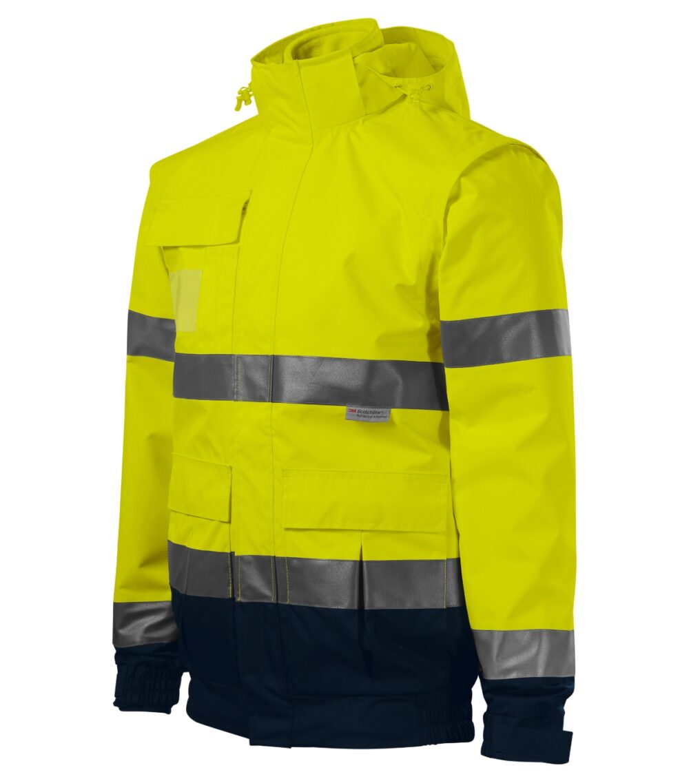 Kurtka unisex RIMECK HV Guard 4 in 1 — Fluorescencyjny żółty