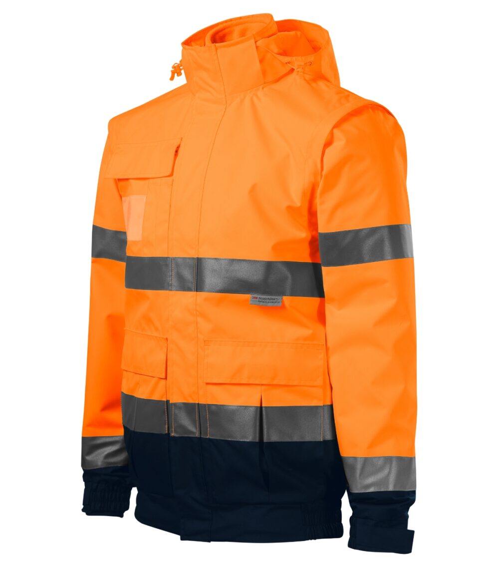 Kurtka unisex RIMECK HV Guard 4 in 1 — Fluorescencyjny pomarańczowy