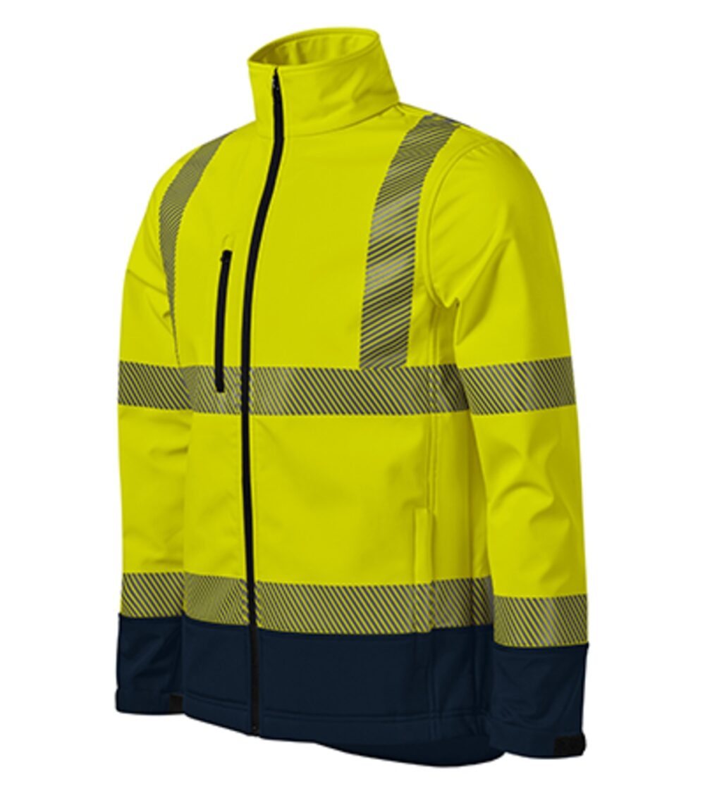 Softshell kurtka unisex RIMECK HV Drop — Fluorescencyjny żółty
