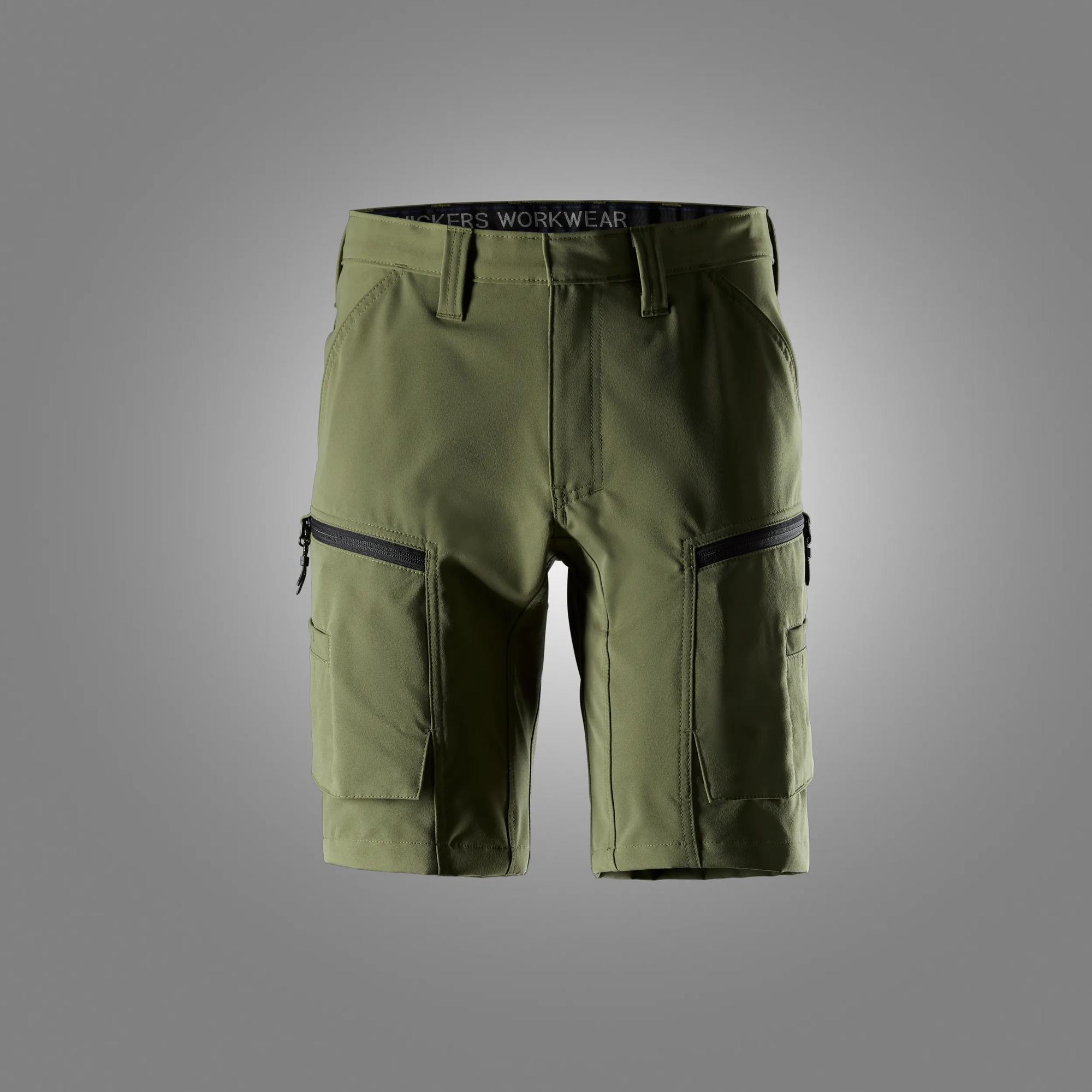 Spodenki stretch — Khaki Zielone