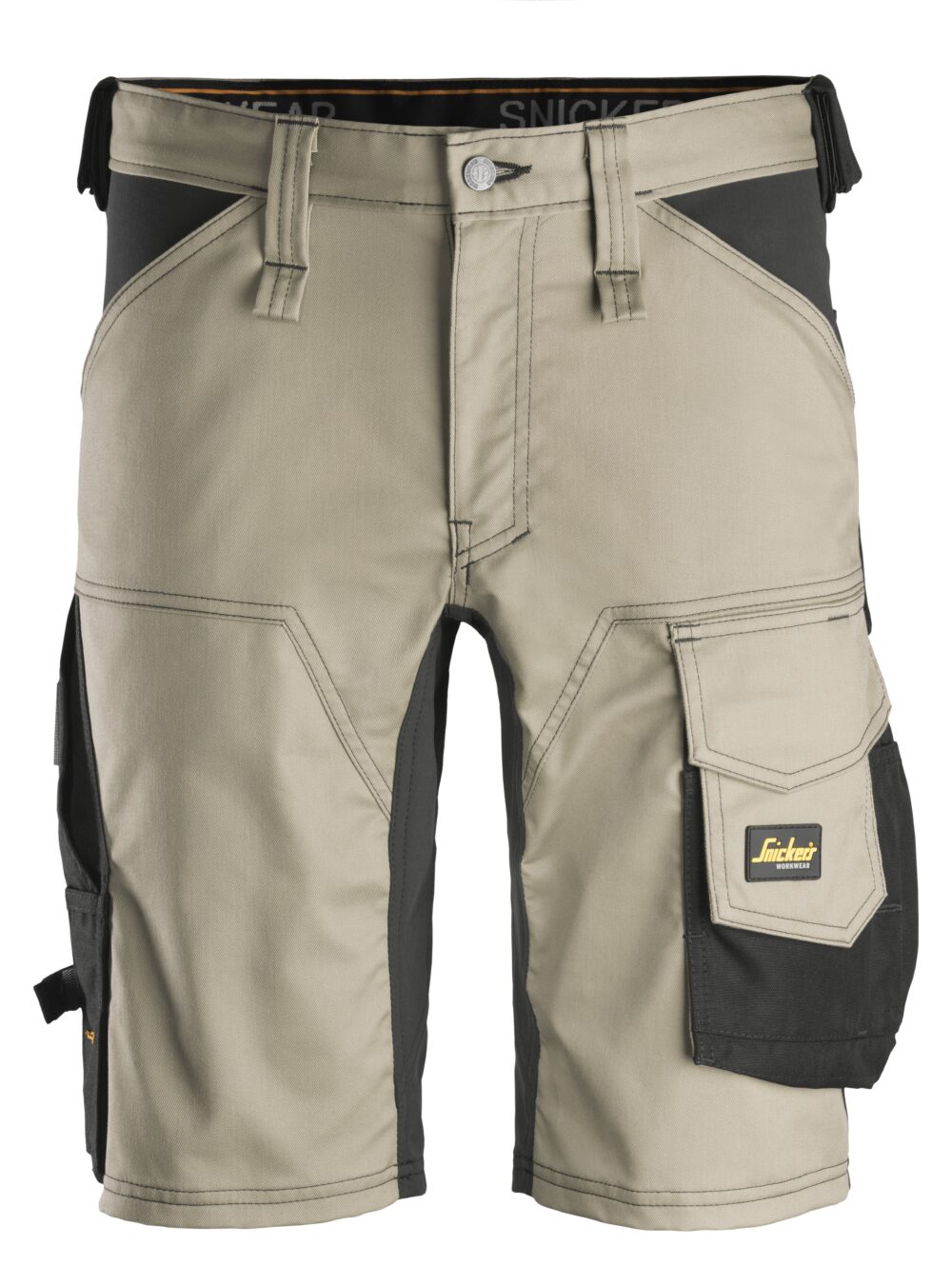 AllroundWork, Spodenki stretch — Khaki / Czarny
