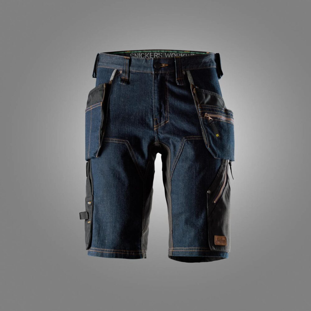Spodenki Denim z workami kieszeniowymi — Dżinsowy / Czarny