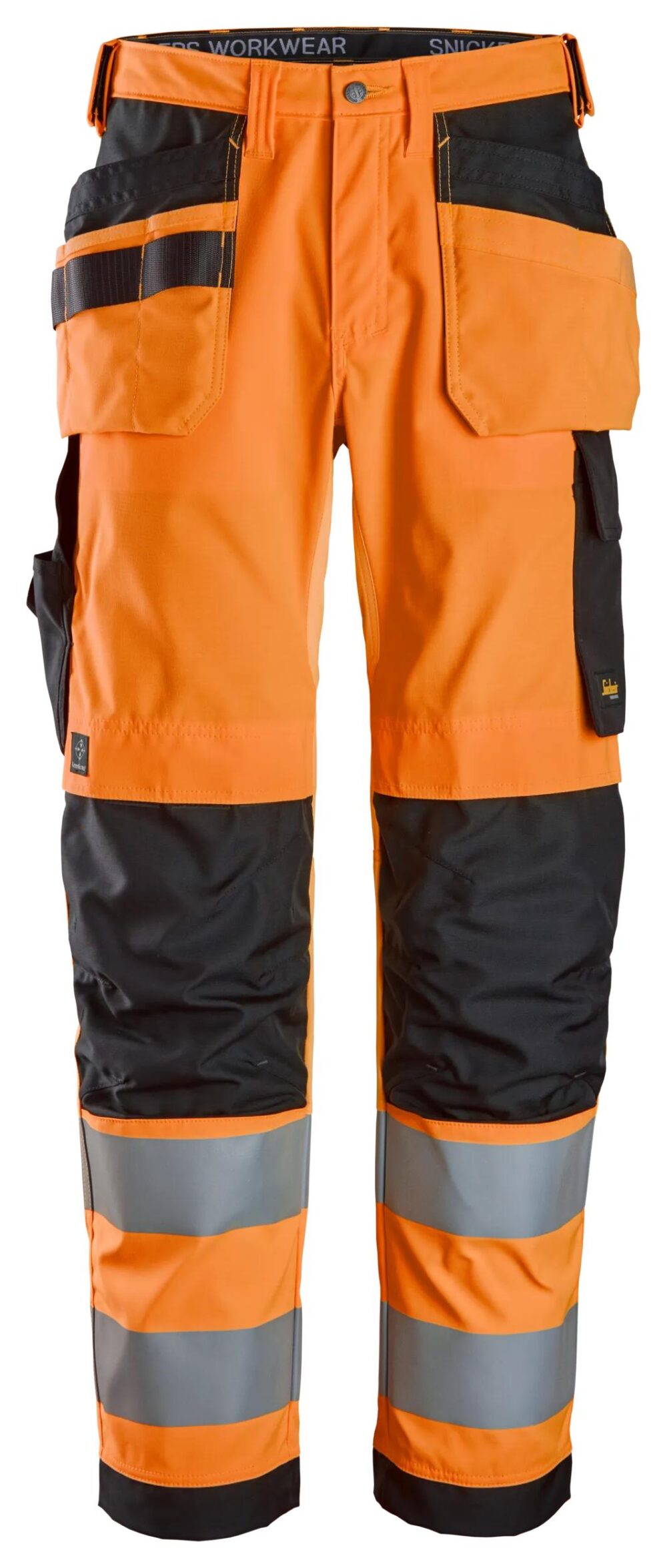 High-Vis, Spodnie odblaskowe z workami kieszeniowymi, EN 20471/2 — Pomarańczowy Odblaskowy / Czarny