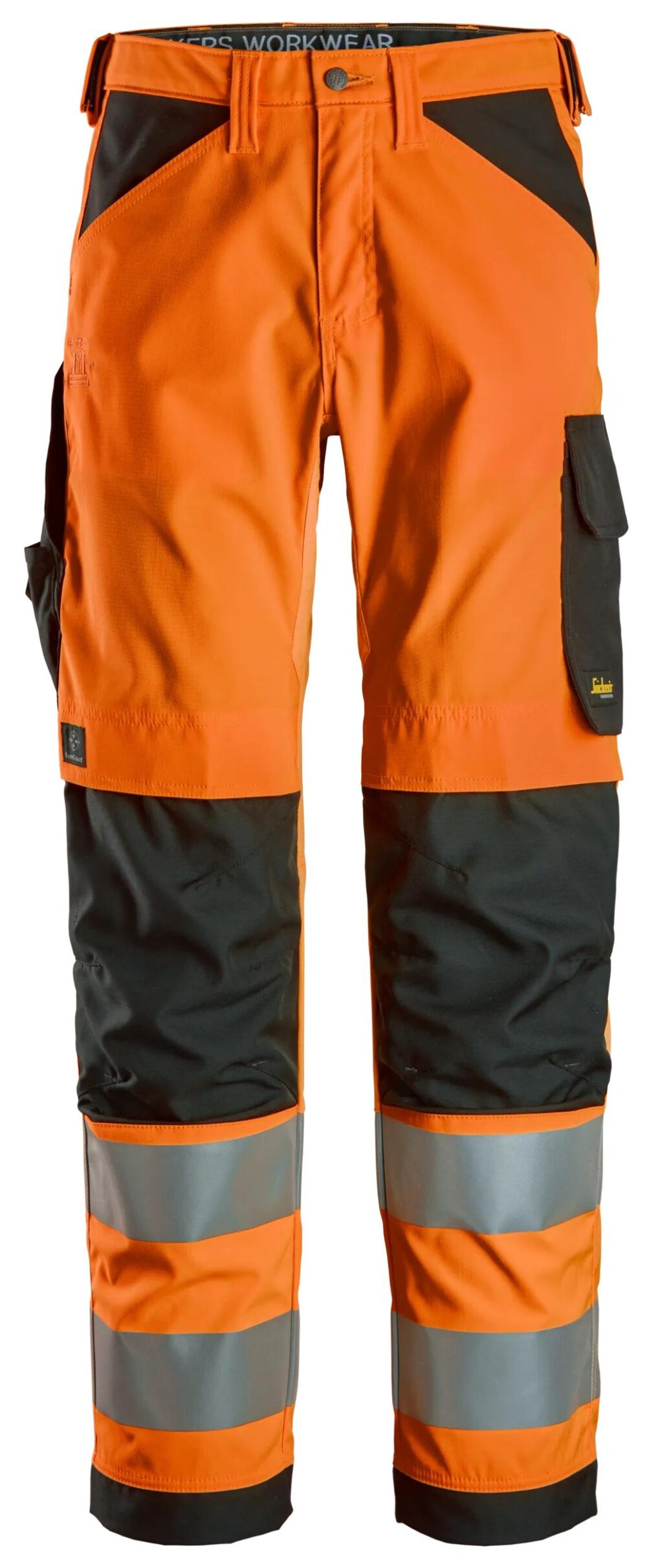 High-Vis, Spodnie odblaskowe, EN 20471/2 — Pomarańczowy Odblaskowy / Czarny