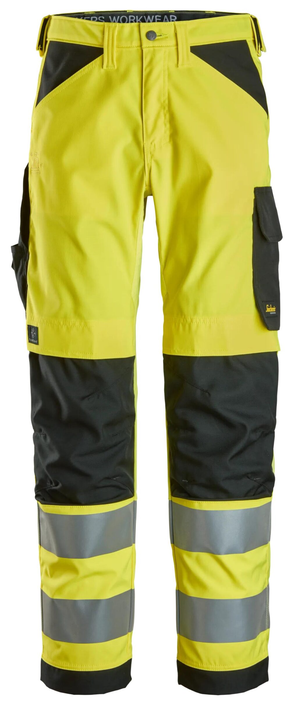 High-Vis, Spodnie odblaskowe, EN 20471/2 — Żółty Odblaskowy / Czarny