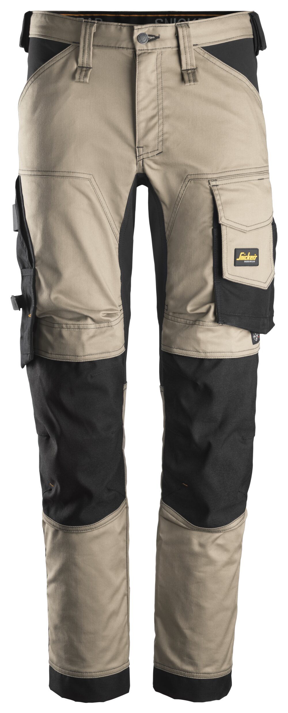 AllroundWork, Spodnie stretch — Khaki / Czarny