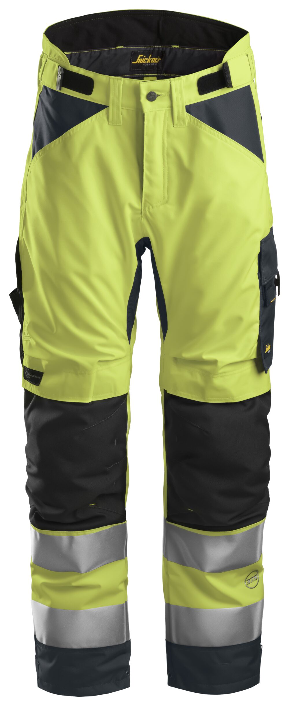High-Vis, Spodnie odblaskowe ocieplane 37.5®, EN 20471/2 — Żółty Odblaskowy / Stalowy Szary