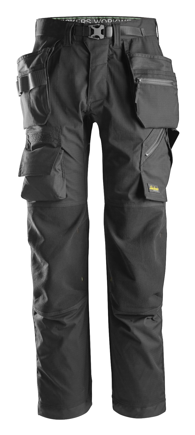 FlexiWork, Spodnie Kevlar® do prac podłogowych, z workami kieszeniowymi — Czarny