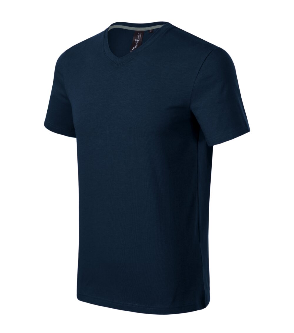 Koszulka męska MALFINI Premium Action V-neck — Granatowy