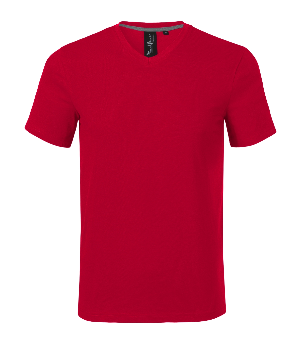 Koszulka męska MALFINI Premium Action V-neck — Formula red - obrazek 2