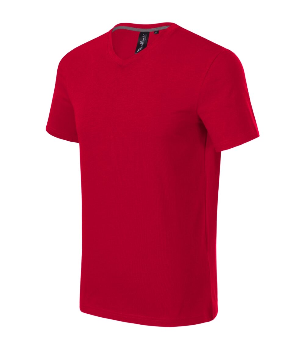 Koszulka męska MALFINI Premium Action V-neck — Formula red