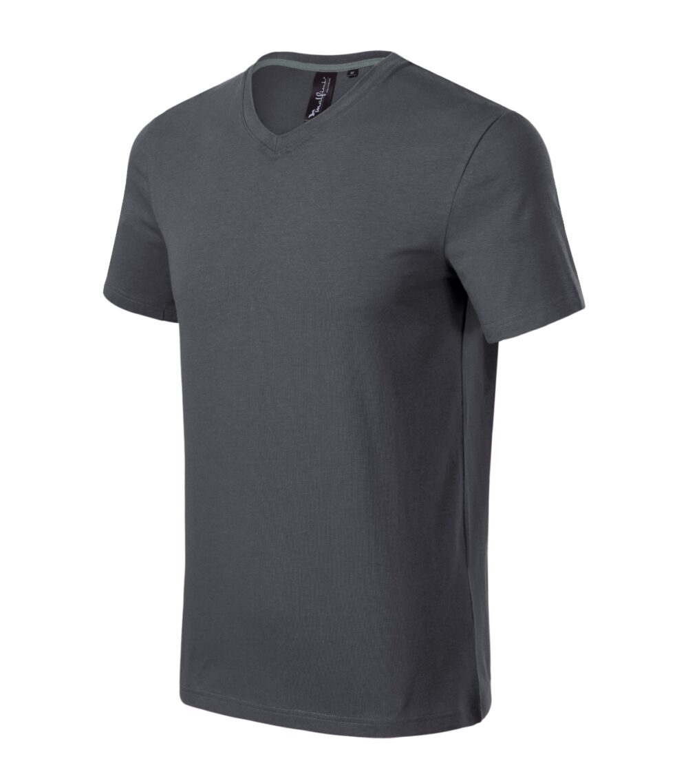 Koszulka męska MALFINI Premium Action V-neck — Jasny antracyt