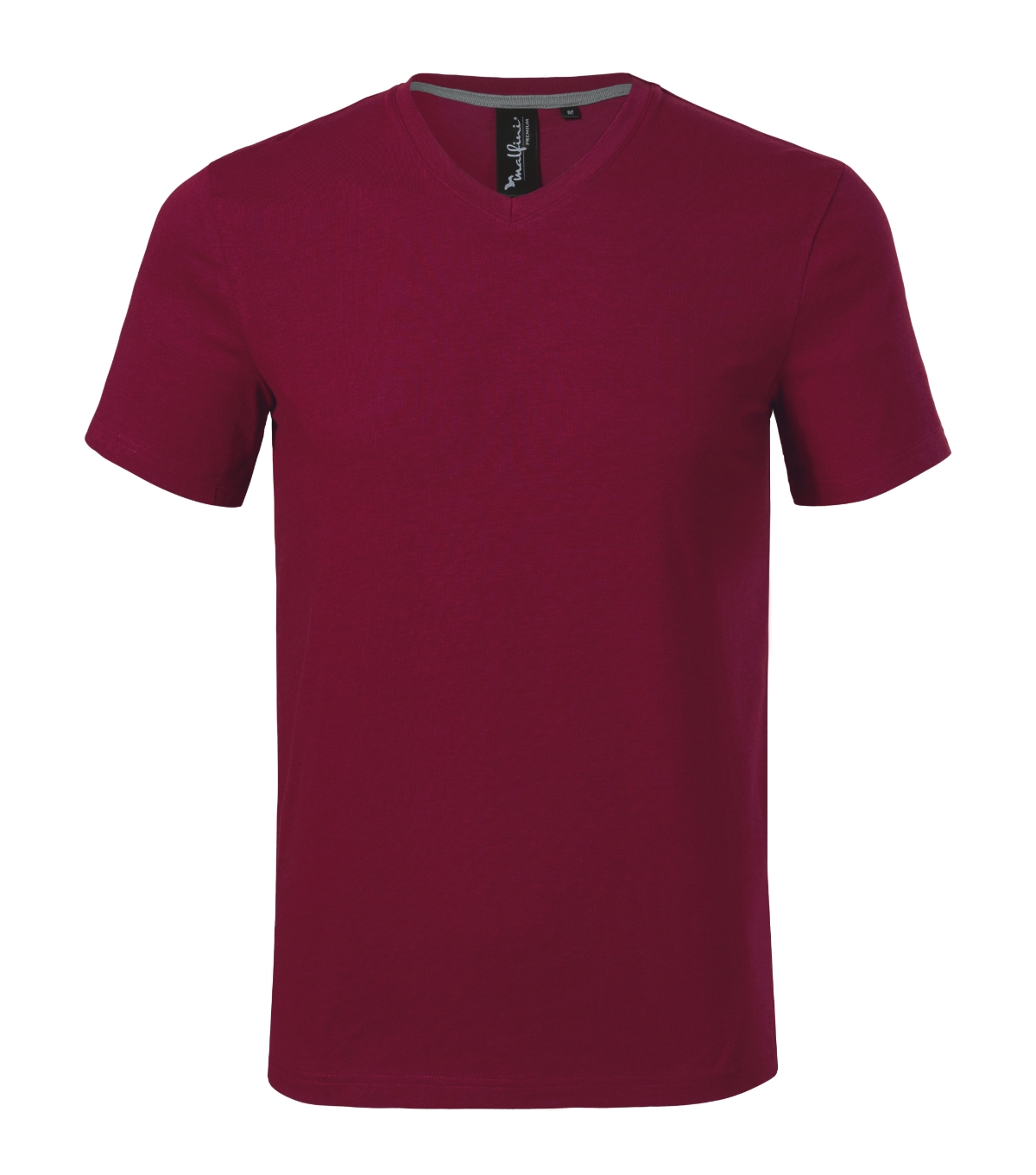 Koszulka męska MALFINI Premium Action V-neck — Garnet - obrazek 2