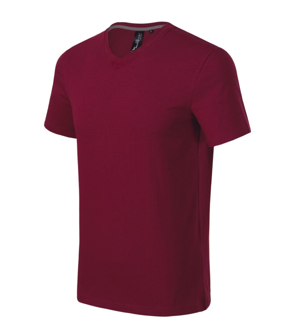Koszulka męska MALFINI Premium Action V-neck — Garnet