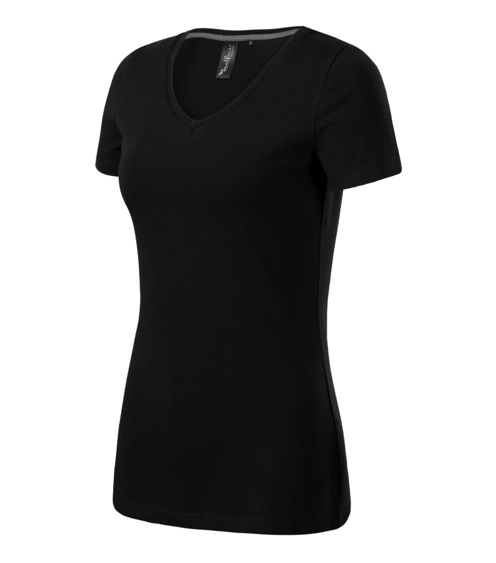 Koszulka damska MALFINI Premium Action V-neck — Czarny