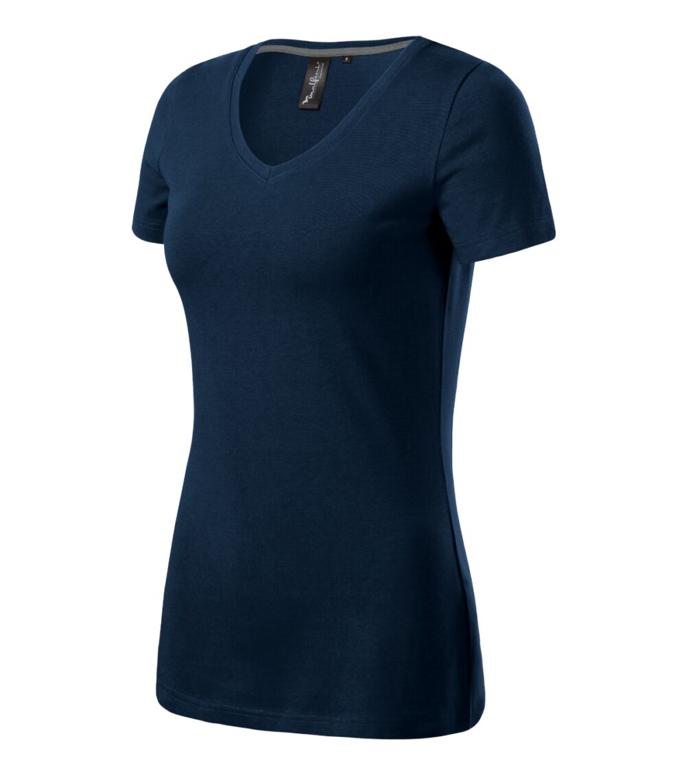 Koszulka damska MALFINI Premium Action V-neck — Granatowy