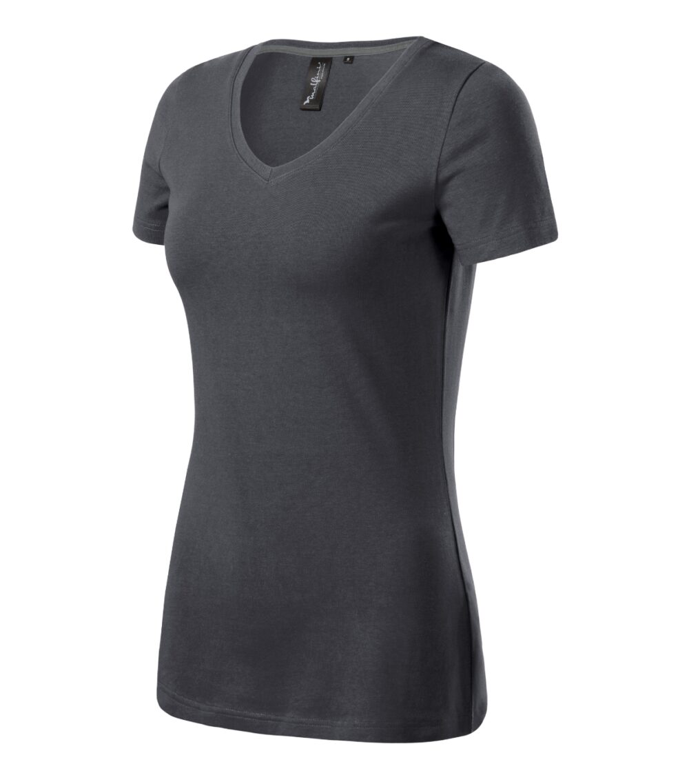 Koszulka damska MALFINI Premium Action V-neck — Jasny antracyt