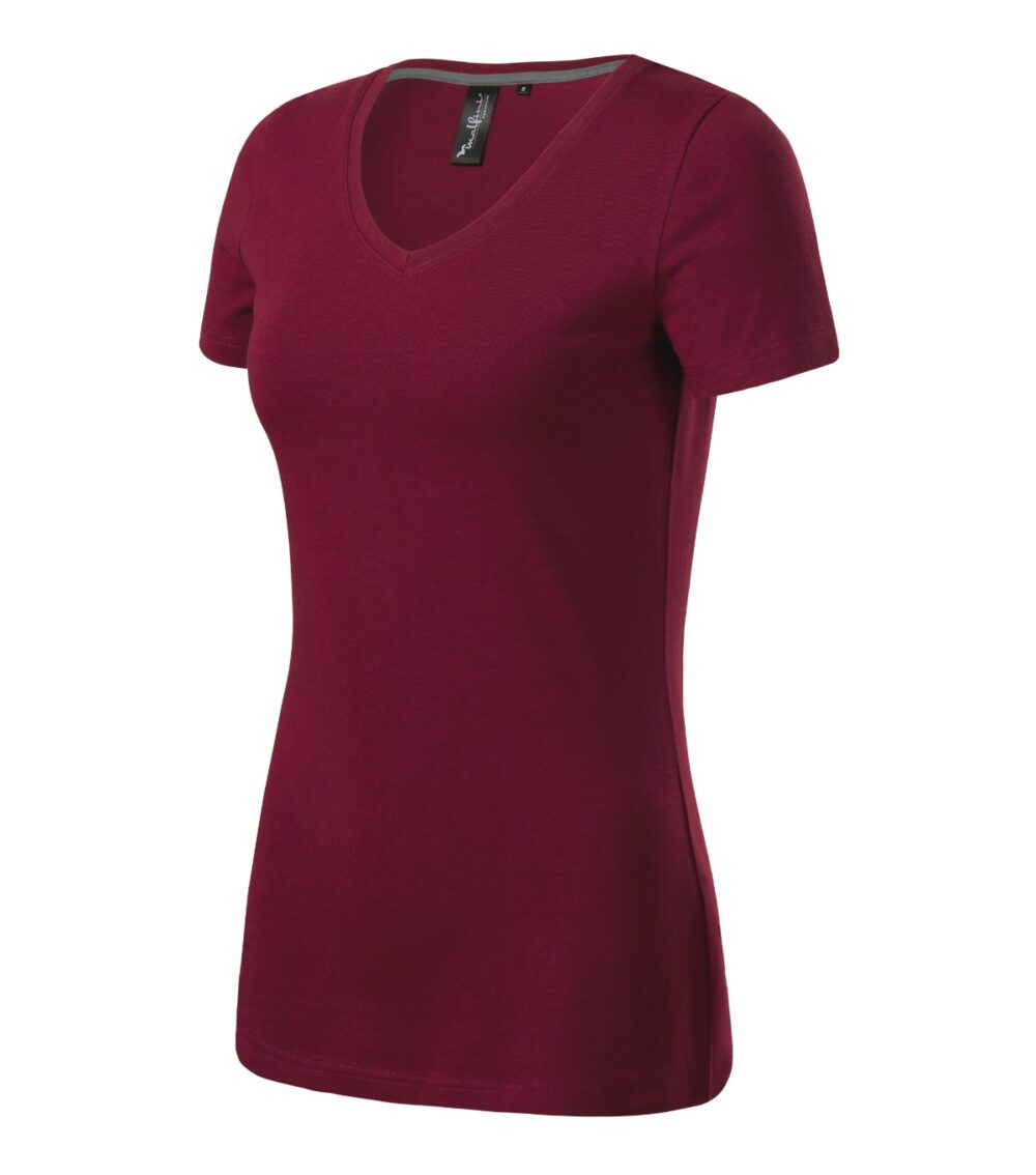 Koszulka damska MALFINI Premium Action V-neck — Garnet