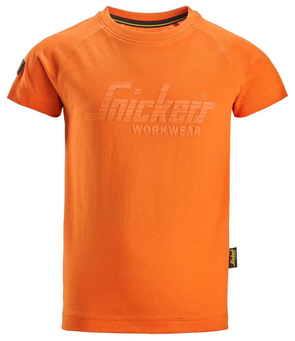 T-shirt Logo Junior — Ciepły Pomarańczowy