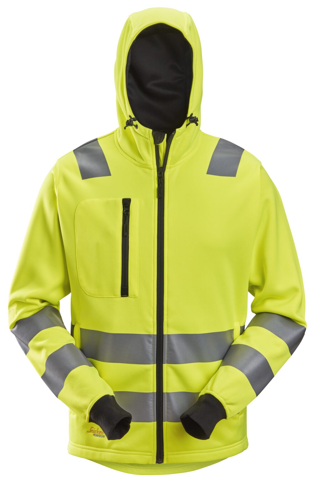 High-Vis, Bluza odblaskowa z kapturem, na suwak, EN 20471/2/3