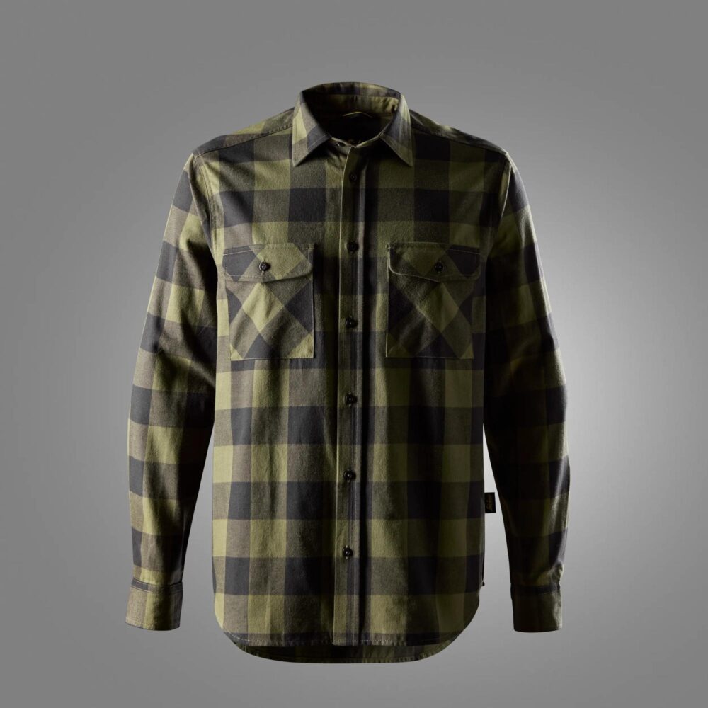 Koszula flanelowa — Khaki Zielone / Czarny