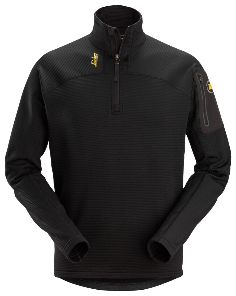 Bluza Micro Fleece - krótki suwak — Czarny