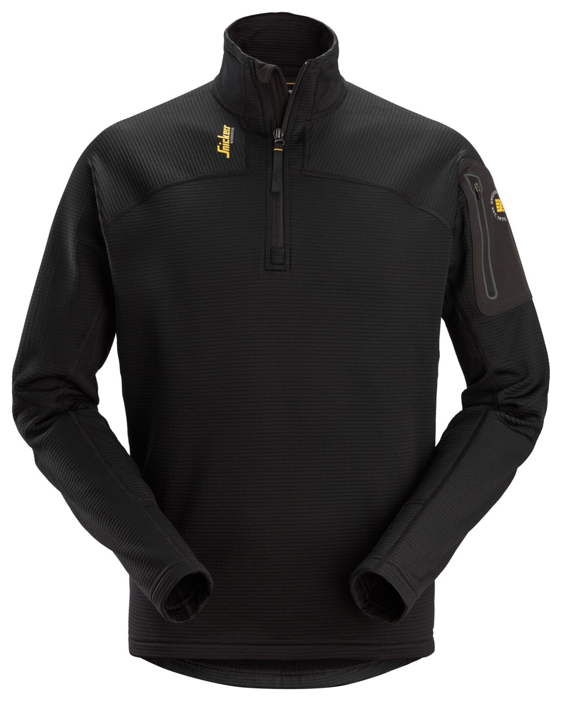 Bluza Micro Fleece - krótki suwak — Czarny