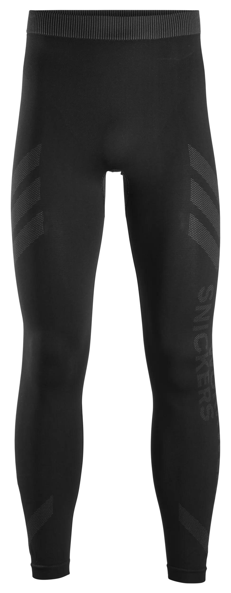 Legginsy bezszwowe In Motion, warstwa bazowa — Czarny / Szary