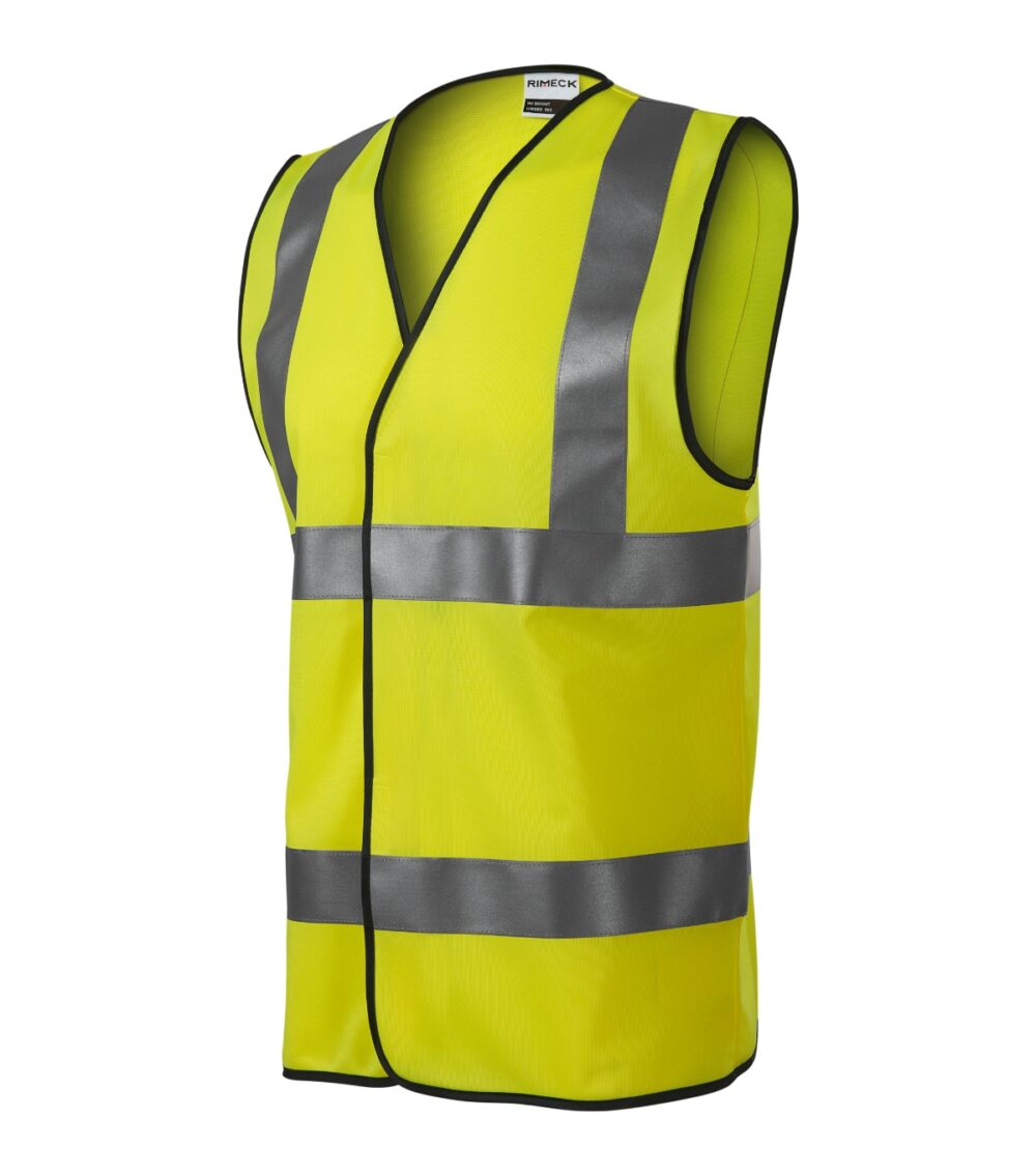 Kamizelka odblaskowa unisex RIMECK HV Bright — Fluorescencyjny żółty