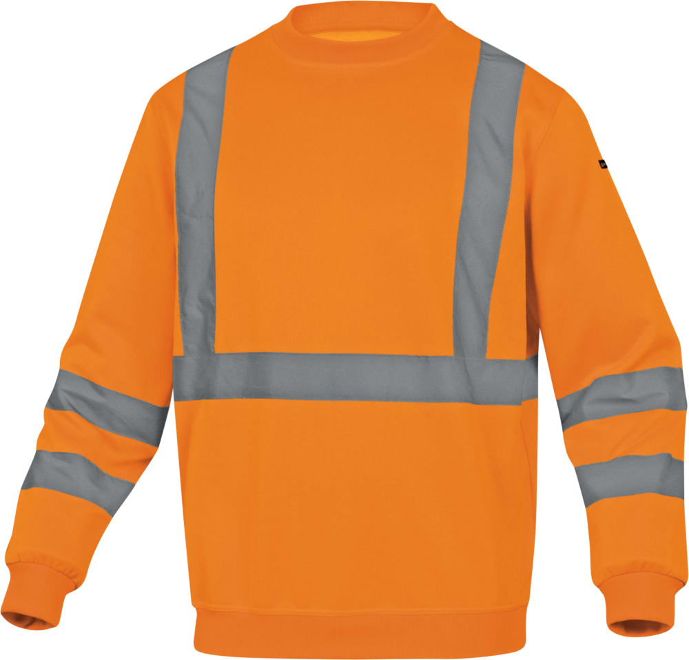 Bluza ostrzegawcza molton z poliestru Delta Plus ASTRAL — Pomarańczowy fluo