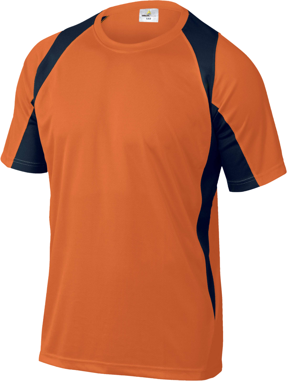T-shirt dwukolorowy z poliestru Delta Plus BALI — Czerwono-szary