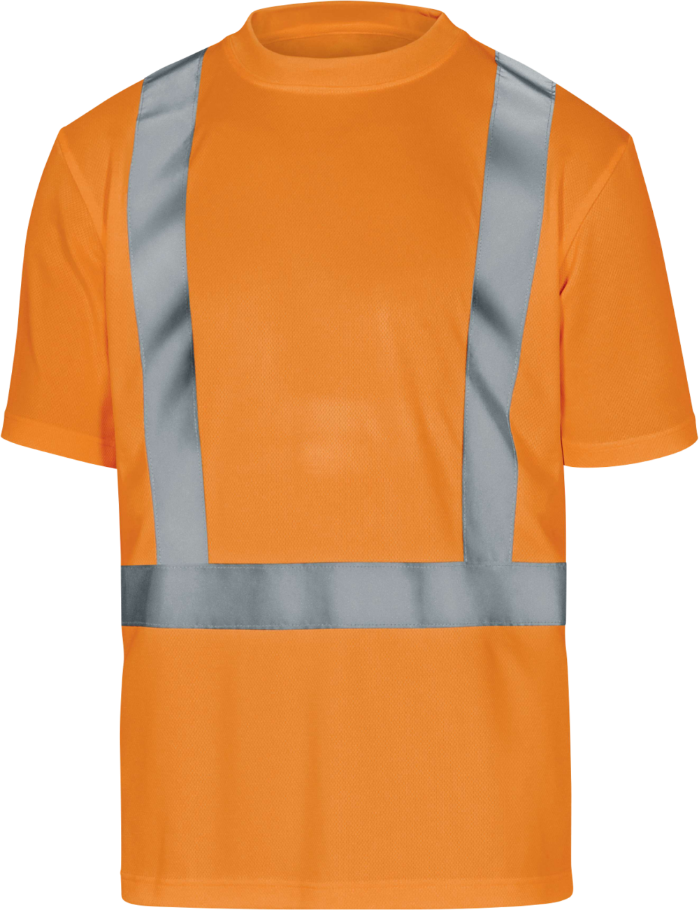 T-shirt ostrzegawczy z krótkimi rękawami z poliestru Delta Plus COMET — Pomarańczowy fluo