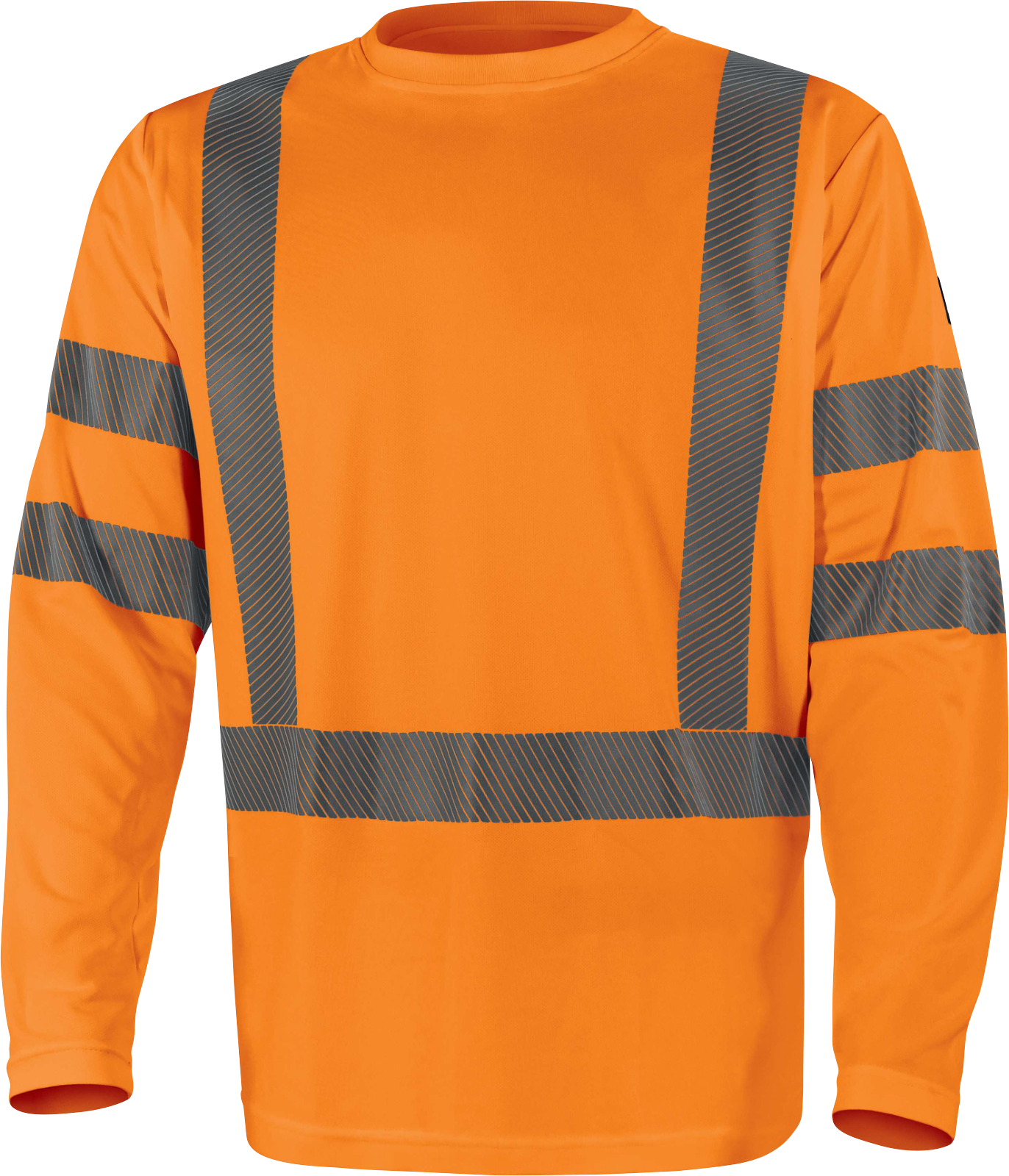 T-shirt ostrzegawczy z długimi rękawami z poliestru Delta Plus COSMOS — Pomarańczowy fluo