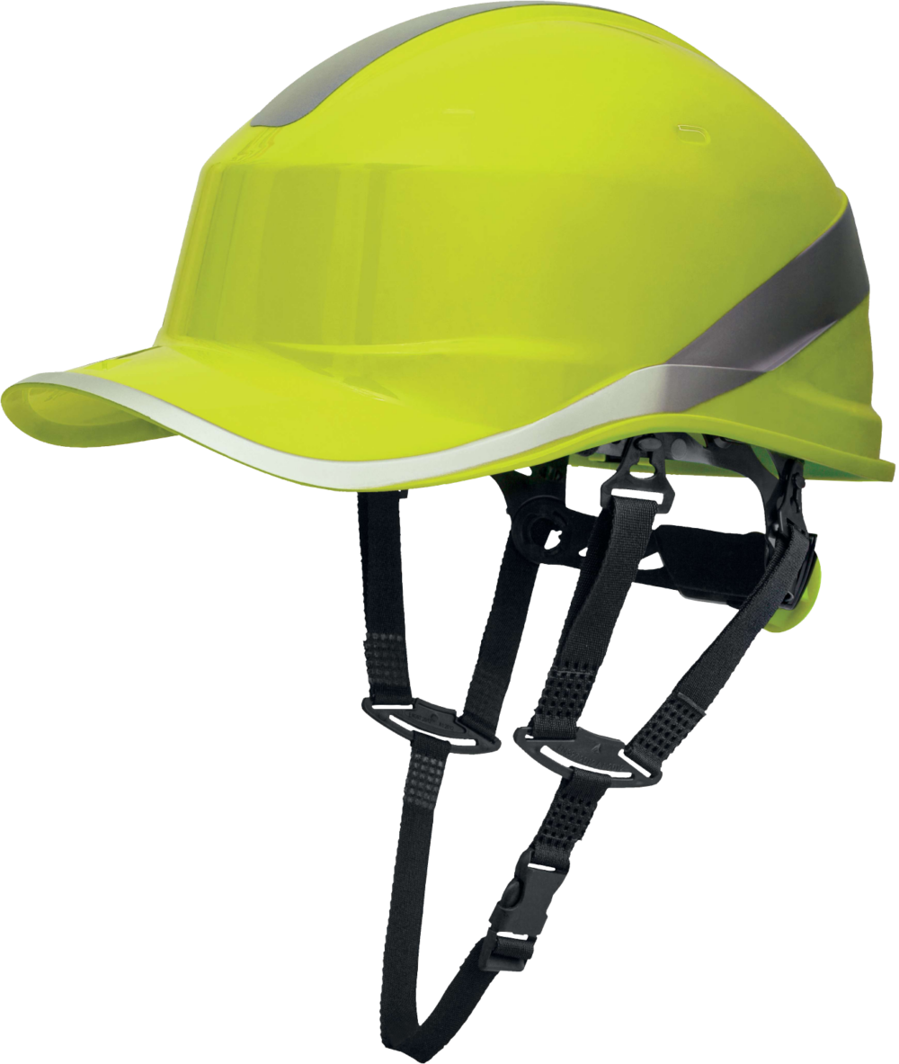 Hełm ochronny z abs o kształcie czapeczki baseball Delta Plus DIAMOND V UP — Zielony