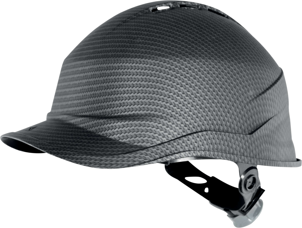 Hełm ochronny o kształcie czapeczki baseball Delta Plus DIAMOND VI WIND — Czarny carbon