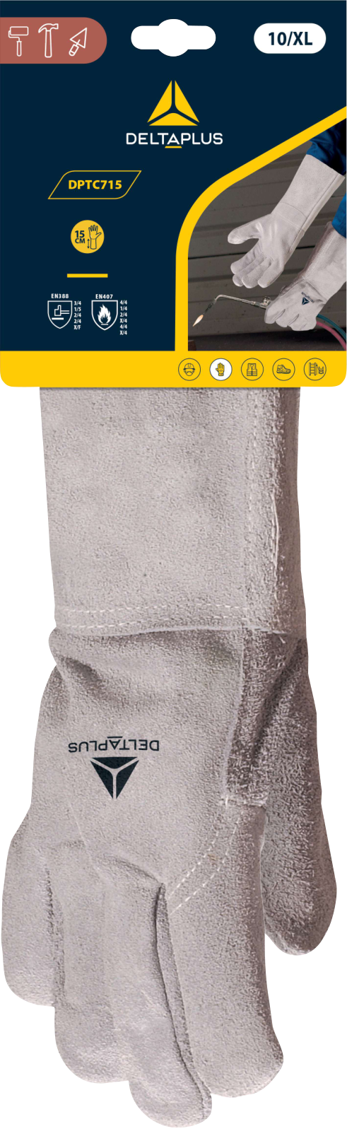 Rękawice spawalnicze Delta Plus DPTC715 — Szary