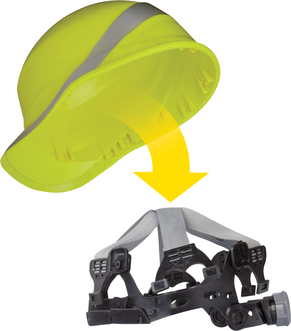 Zestaw 10 wymiennych więźb do hełmu ochronnego diamond vi Delta Plus HARNESS VI — Czarny