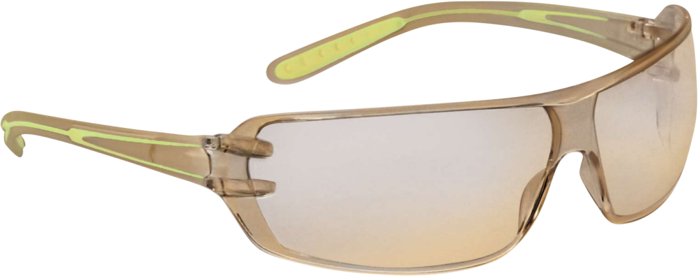 Jednoczęściowe okulary z poliwęglanu Delta Plus HELIUM 2 BLUE BLOCKER — Brązowy