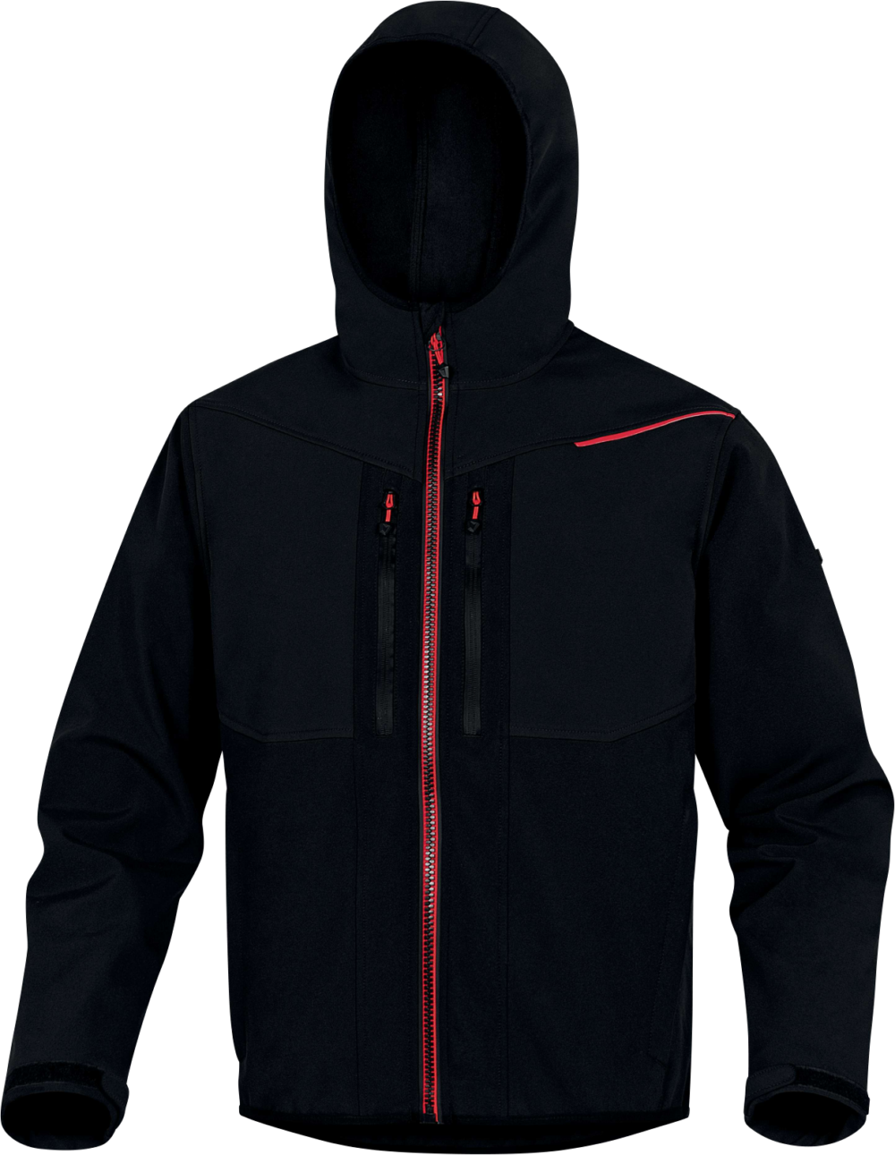 Bluza z tkaniny softshell z poliestru stretch Delta Plus HORTEN2 LIGHT — Czarno-żółty