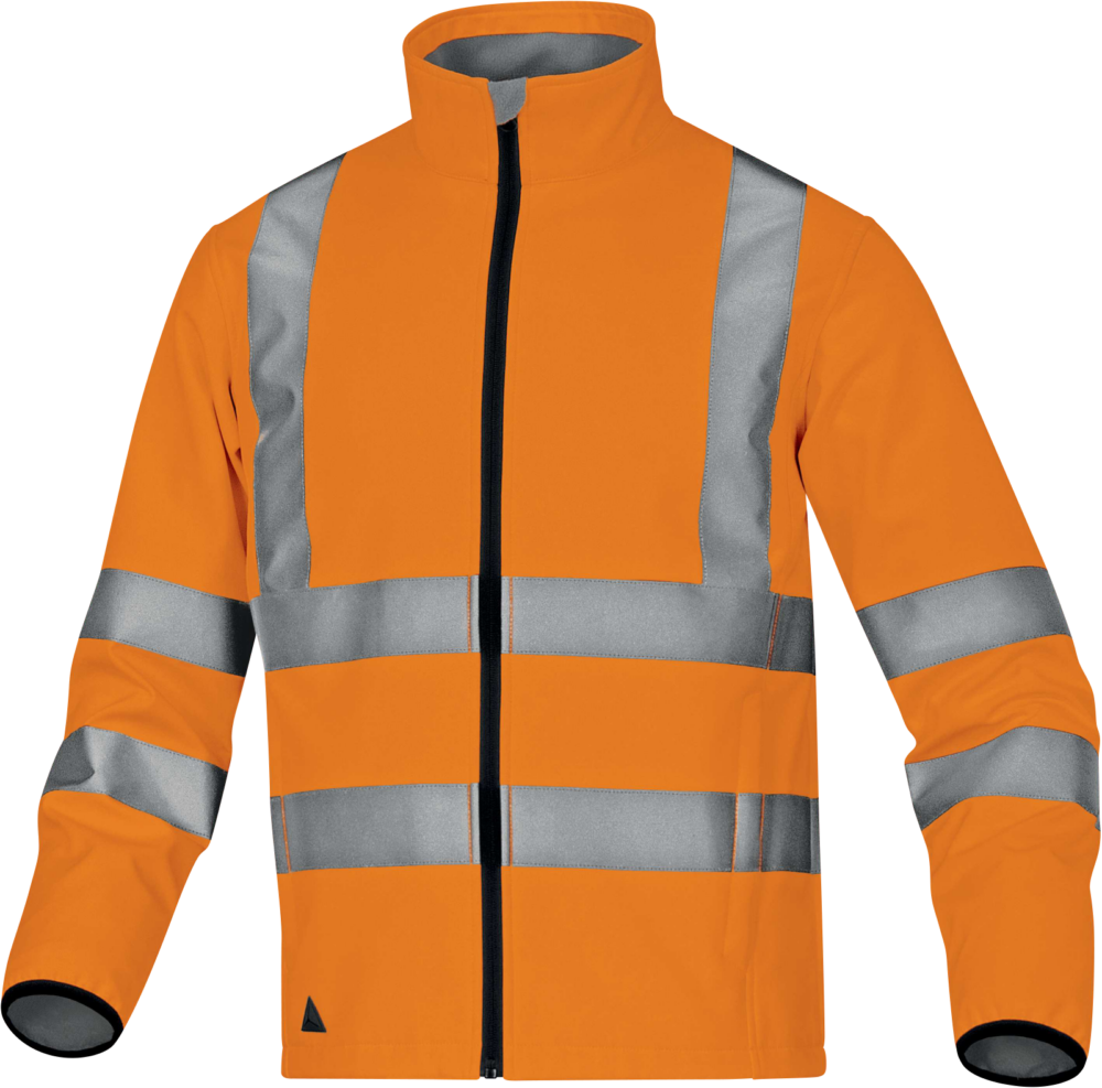 Bluza ostrzegawcza softshell z poliestru Delta Plus LEGA — Żółty fluo